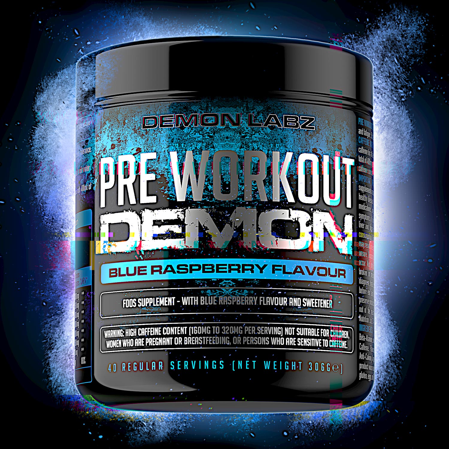 PRE WORKOUT DEMON BLUE RASPBERRY FLAVOUR GB Demonlabz
